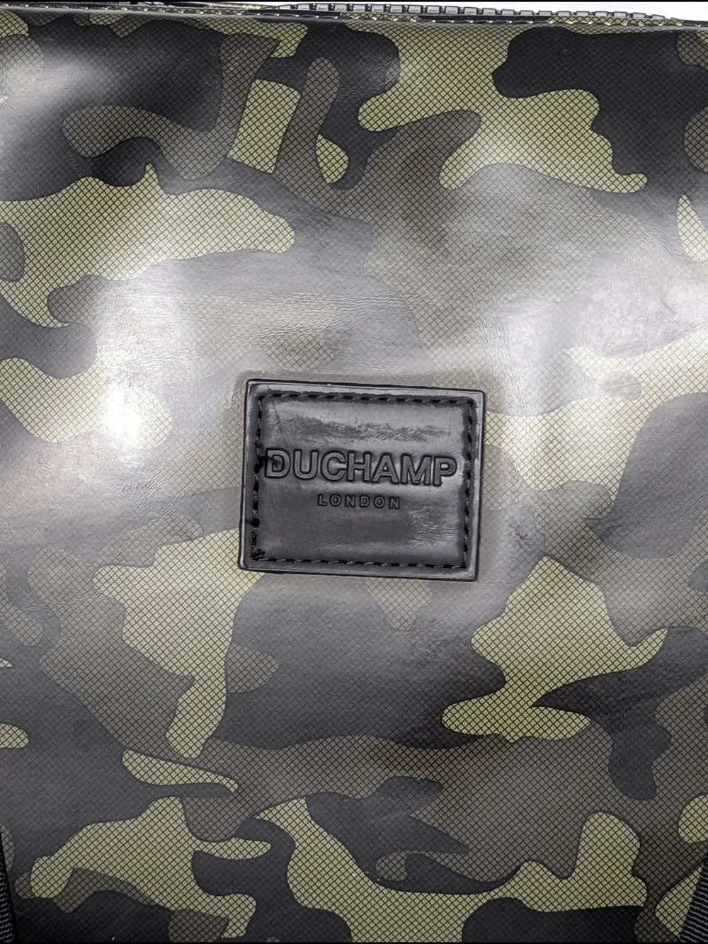 NWOT Duchamp London Rubberized Camo/Camp Tote Duffle Bag